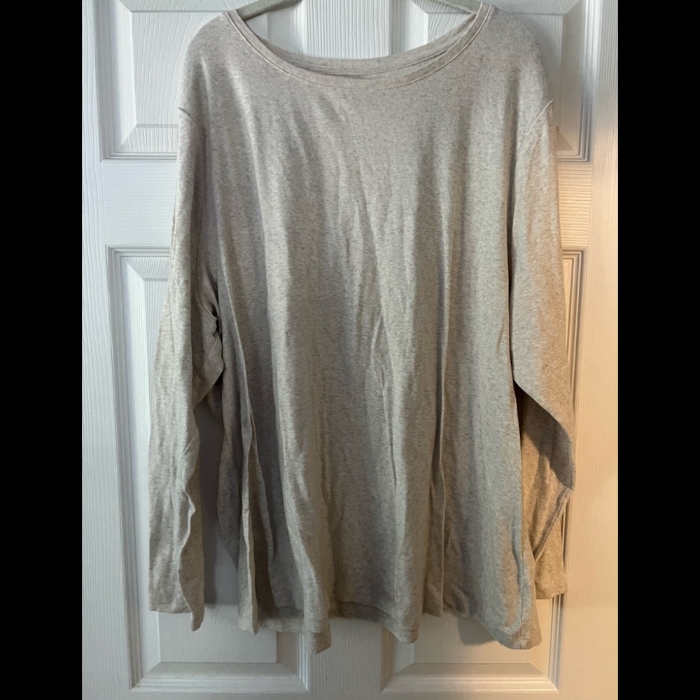 Lane Bryant 26/28 oatmeal colored long sleeve tee